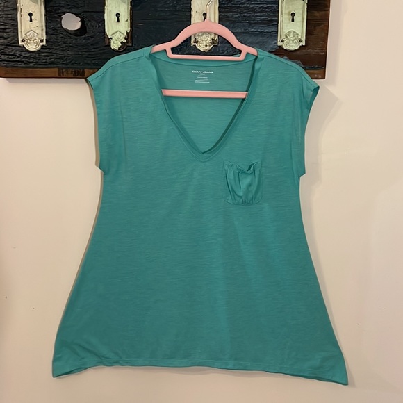2/$12 DKNY Jeans Aqua Trapeze Hem T-Shirt Size Small - Picture 5 of 15